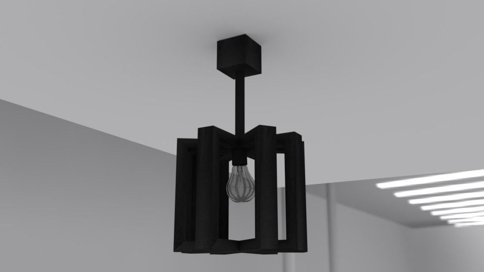 ceiling lighting  Free low-poly 3D model_1