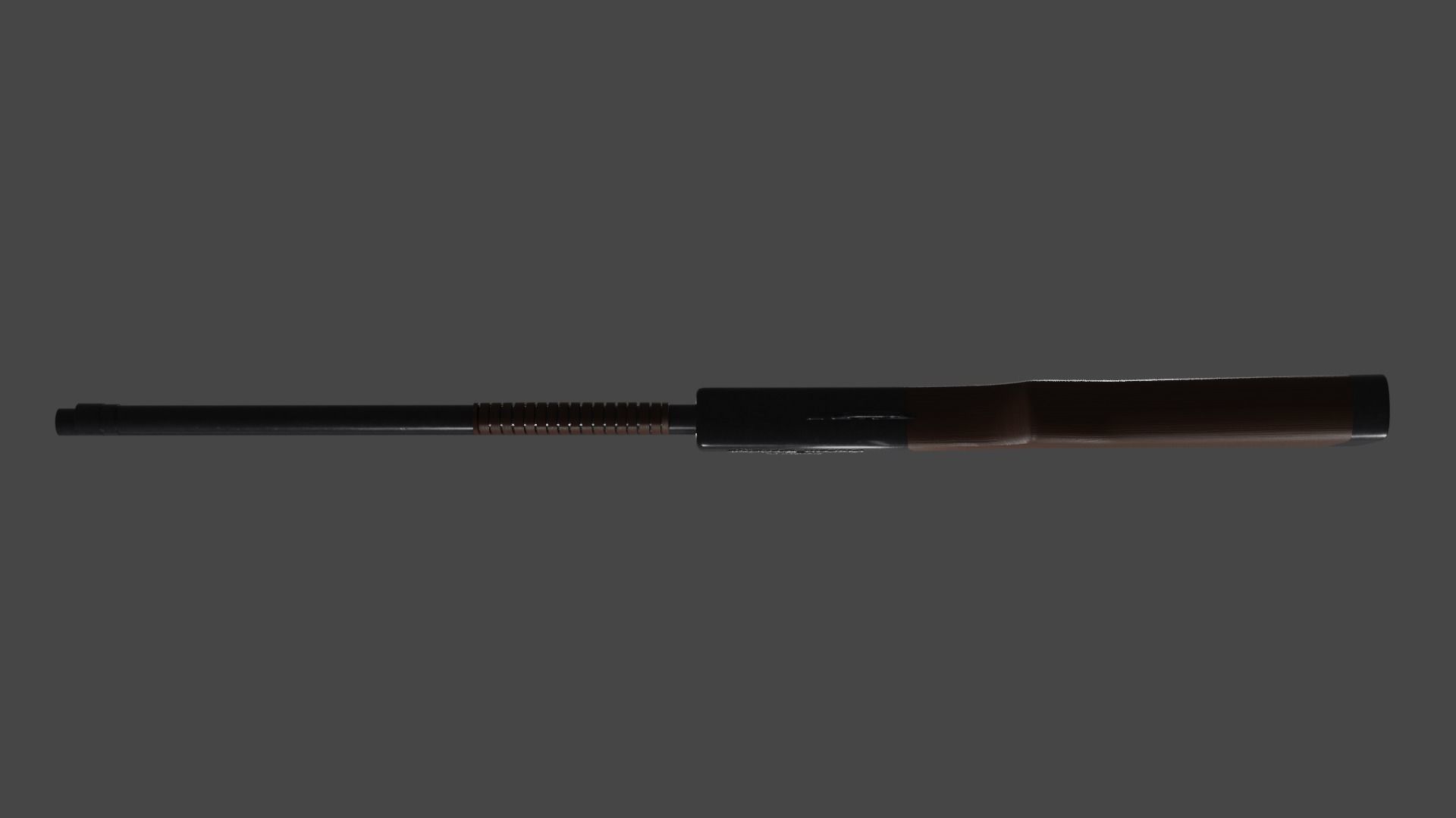 Shotgun Low-poly 3D model_6