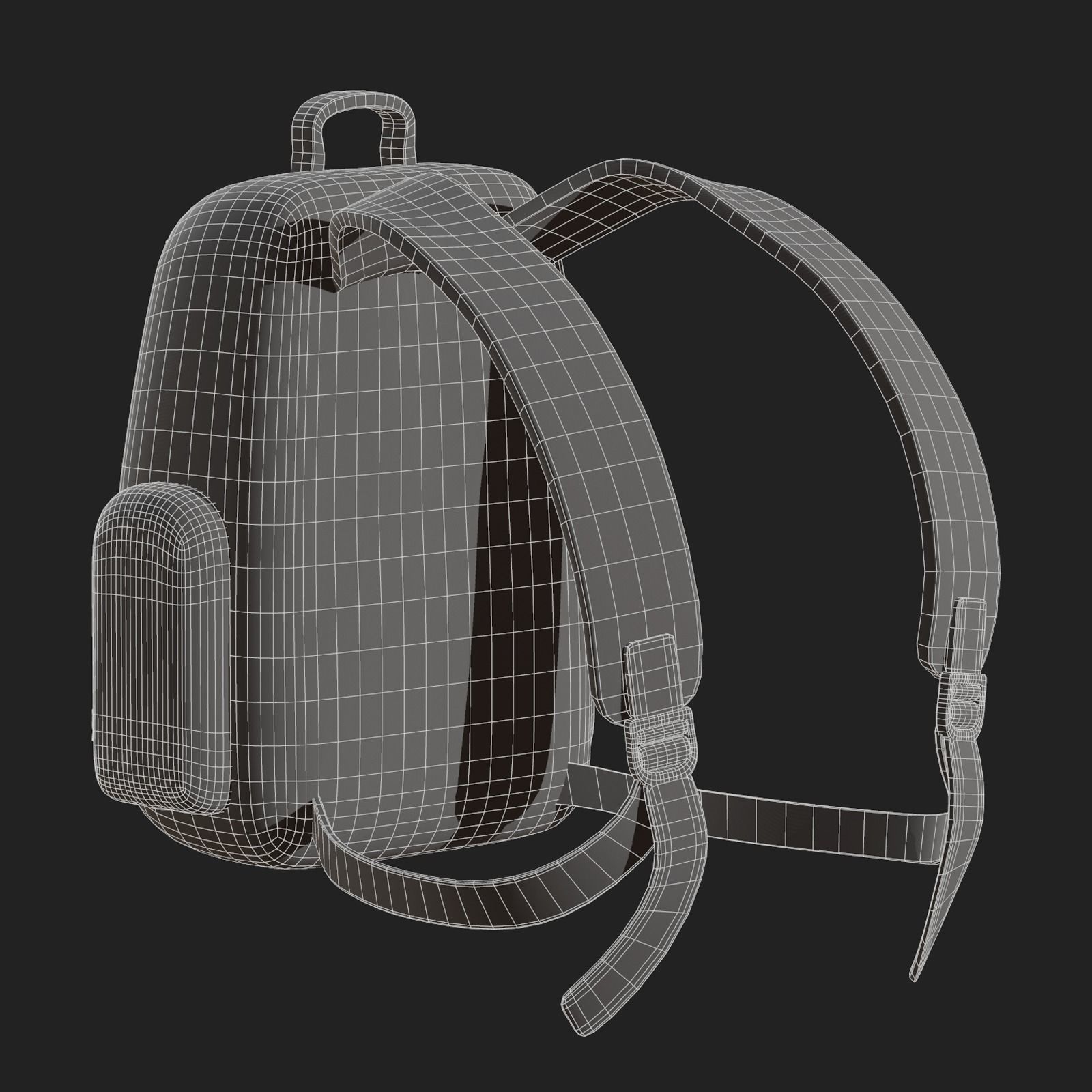 Backpack bag baggage Color 3d low poly Low-poly  Low-poly 3D model_9
