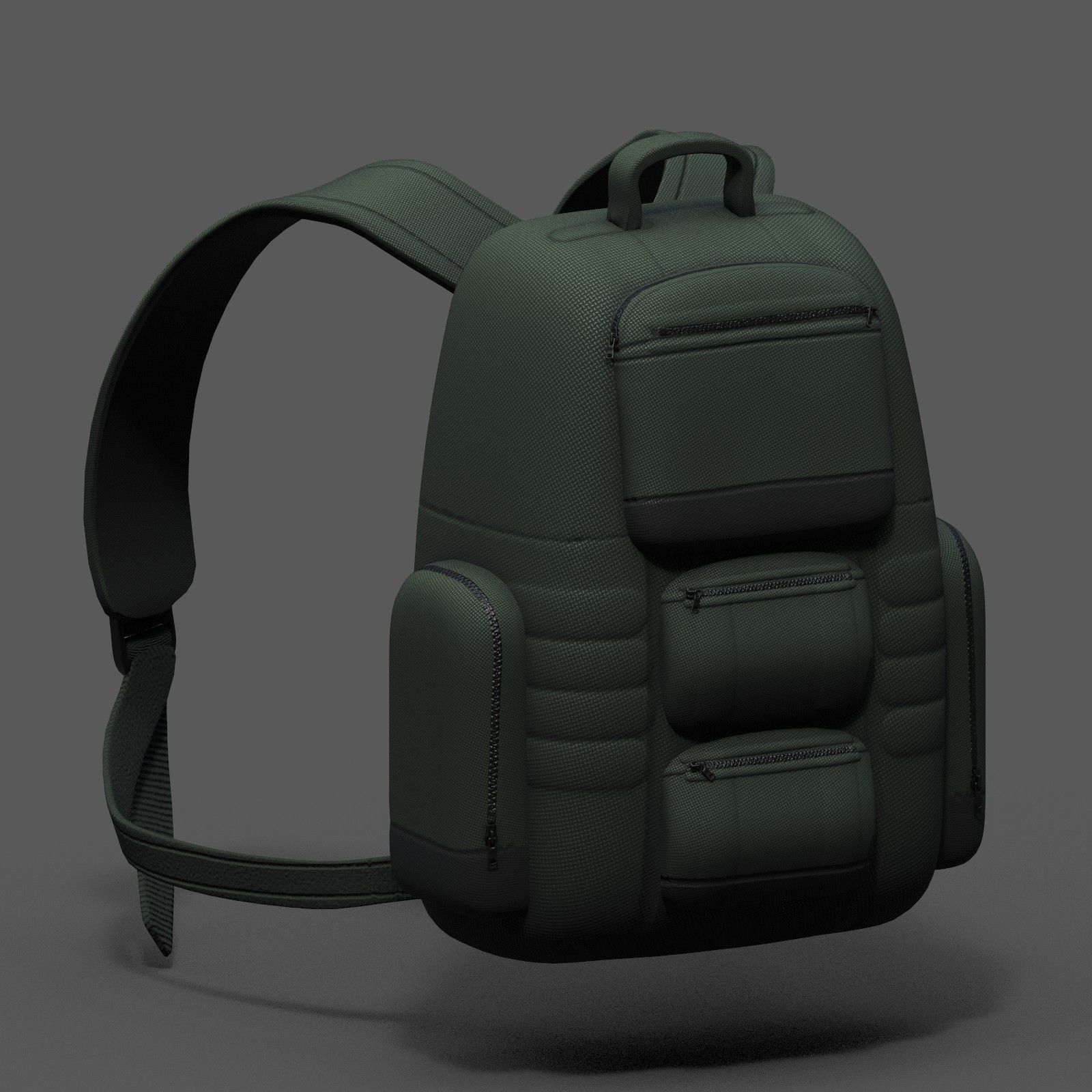 Backpack bag baggage Color 3d low poly Low-poly  Low-poly 3D model_3