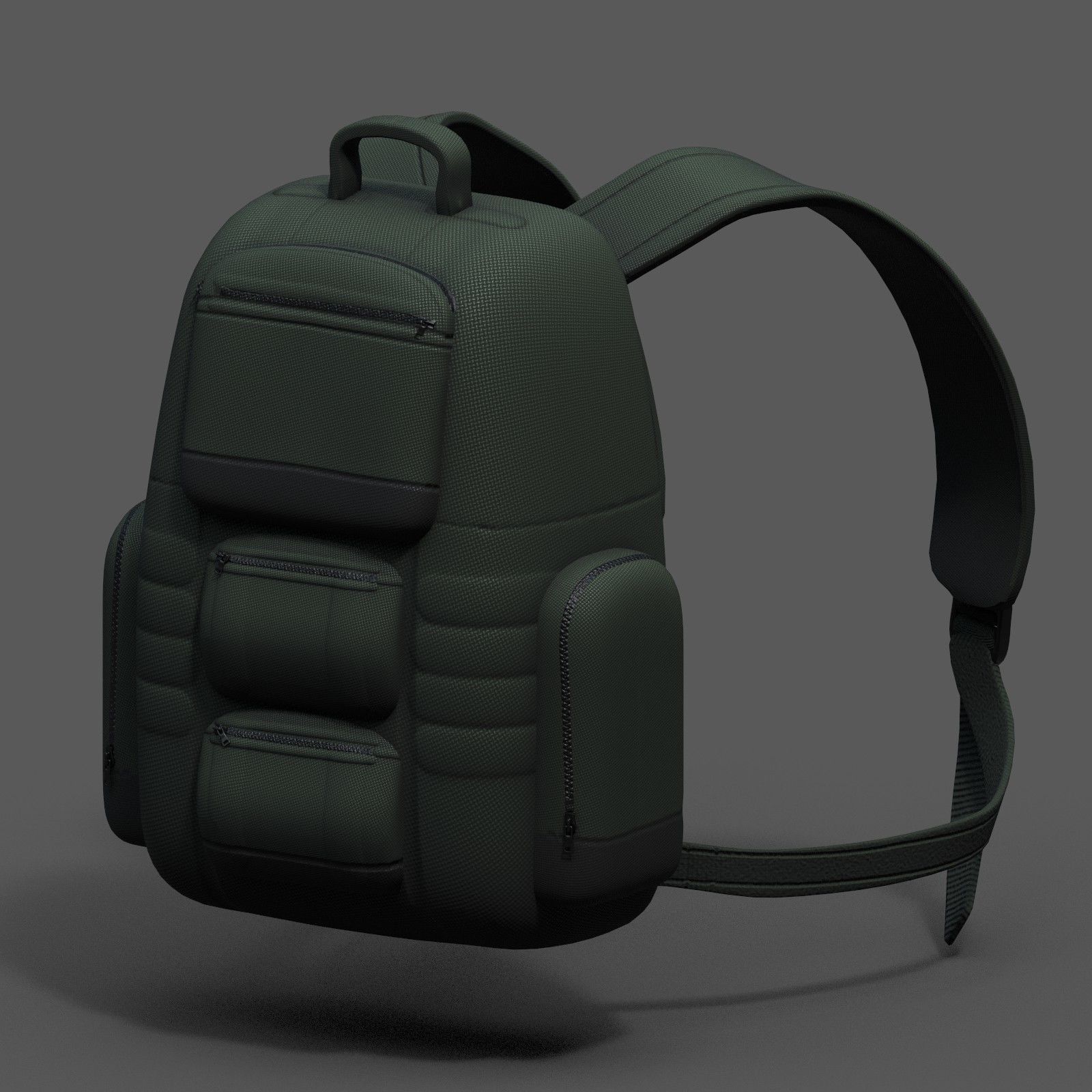 Backpack bag baggage Color 3d low poly Low-poly  Low-poly 3D model_4