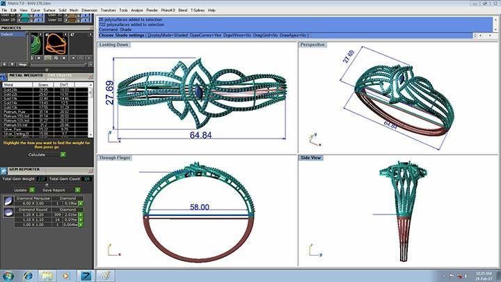 Women bracelets 3dm render detail 3D print model 3D print model_8