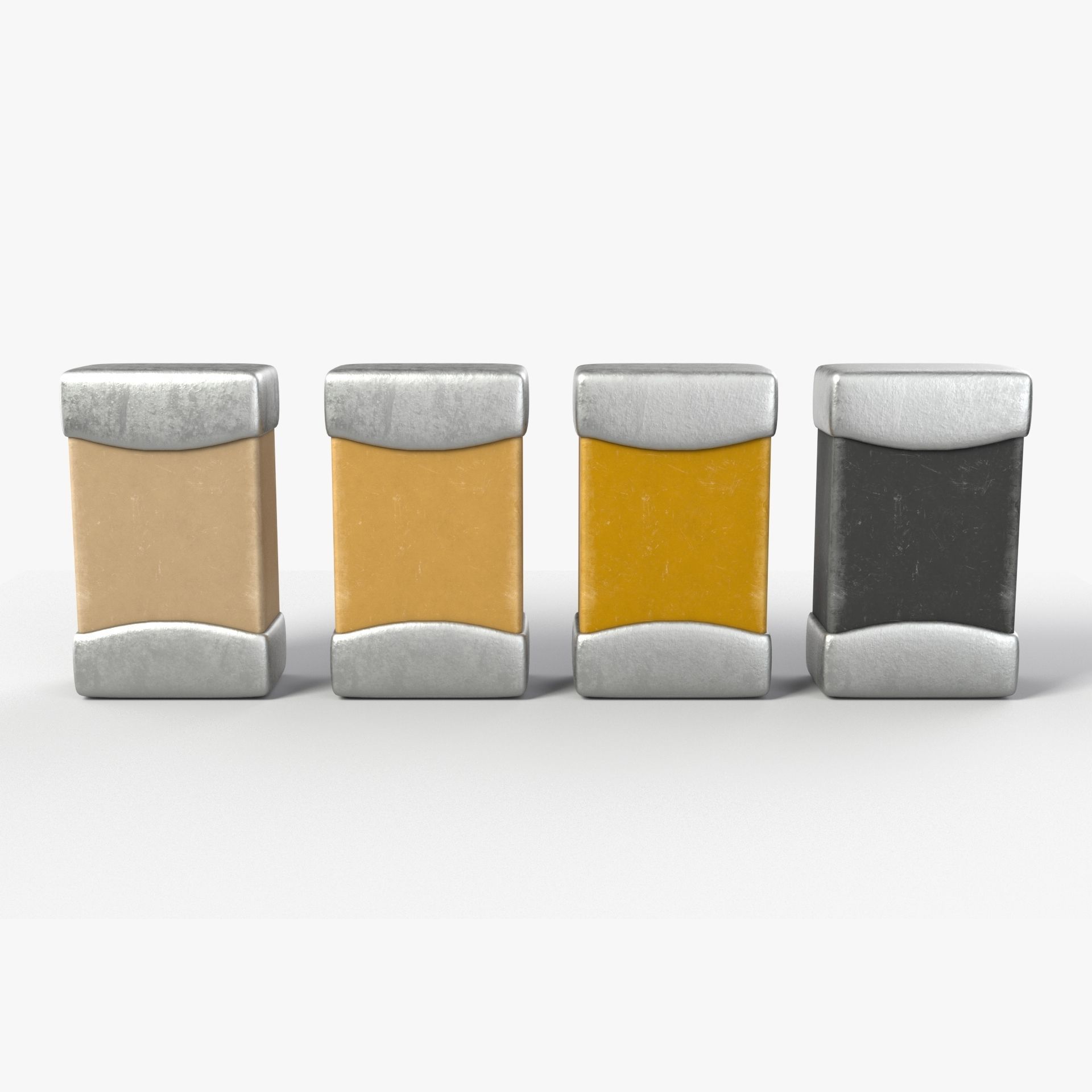 SMD Capacitor with 2K PBR textures 3D model_2