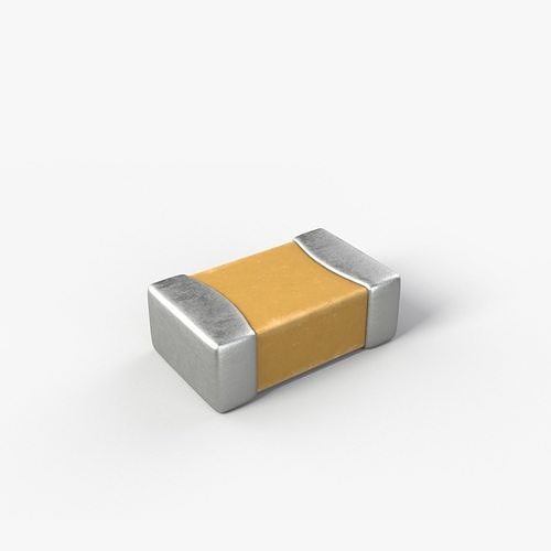 SMD Capacitor with 2K PBR textures 3D model