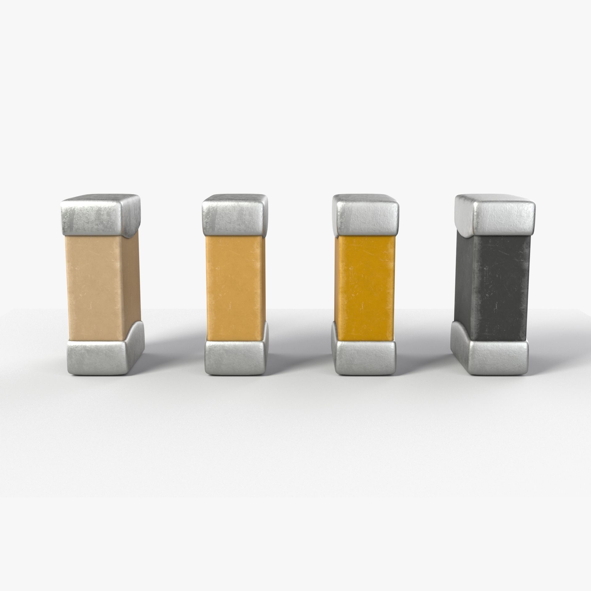 SMD Capacitor with 2K PBR textures 3D model_3