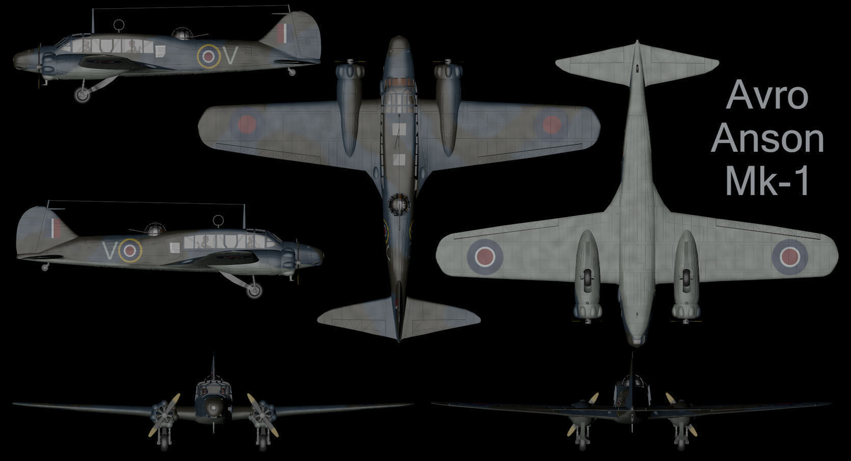 Avro Anson Mk-1 3D model_1