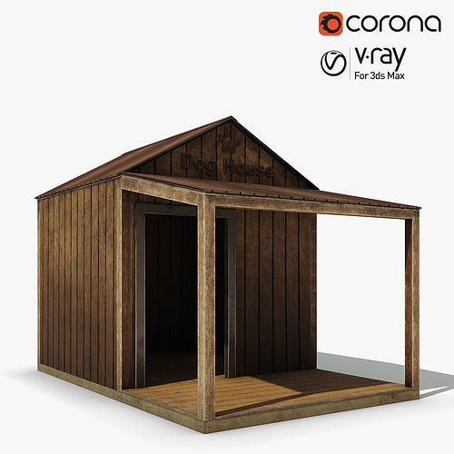 Dog House Low-poly 3D model