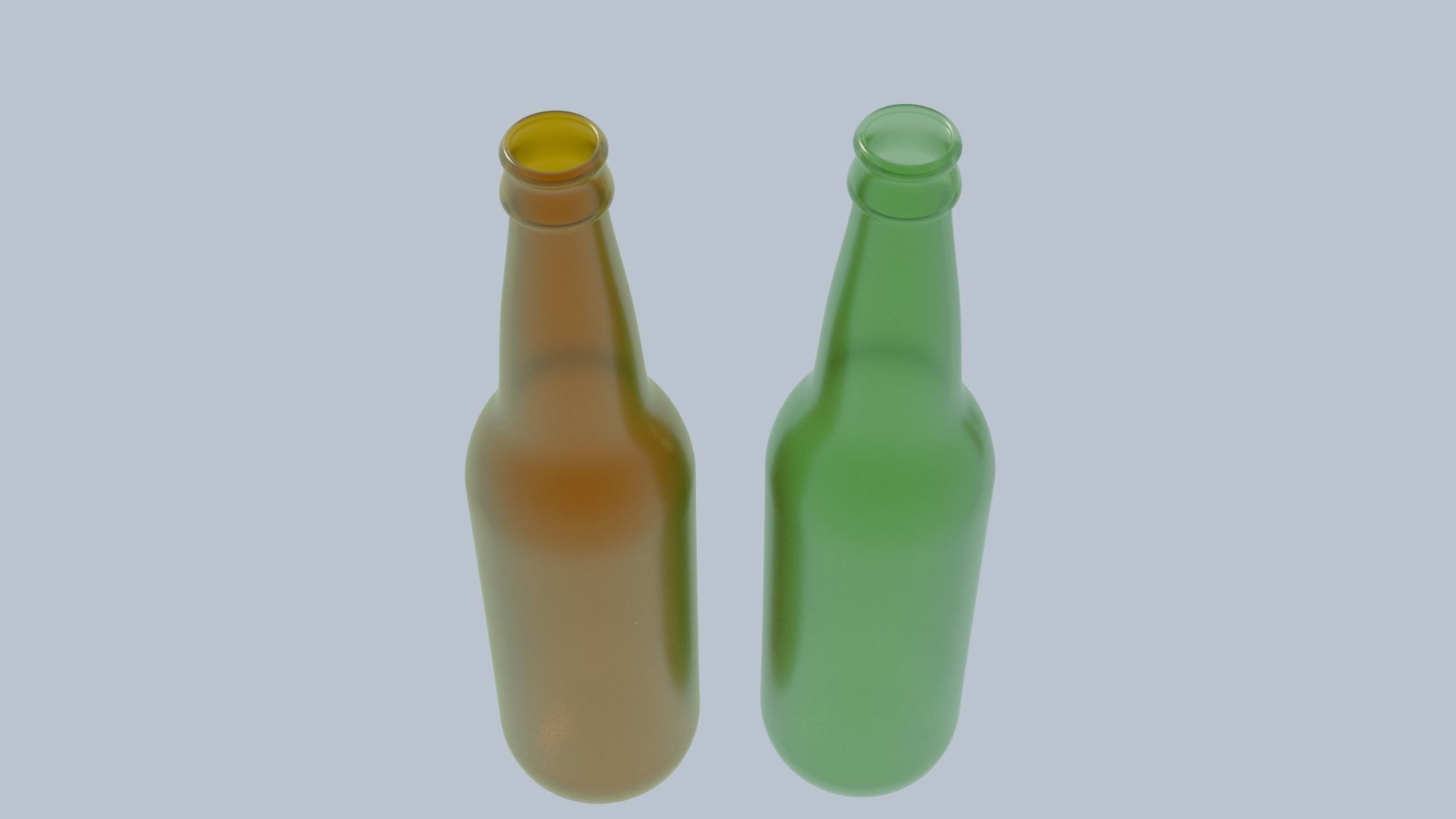 Glass Bottles Low-poly 3D model_1