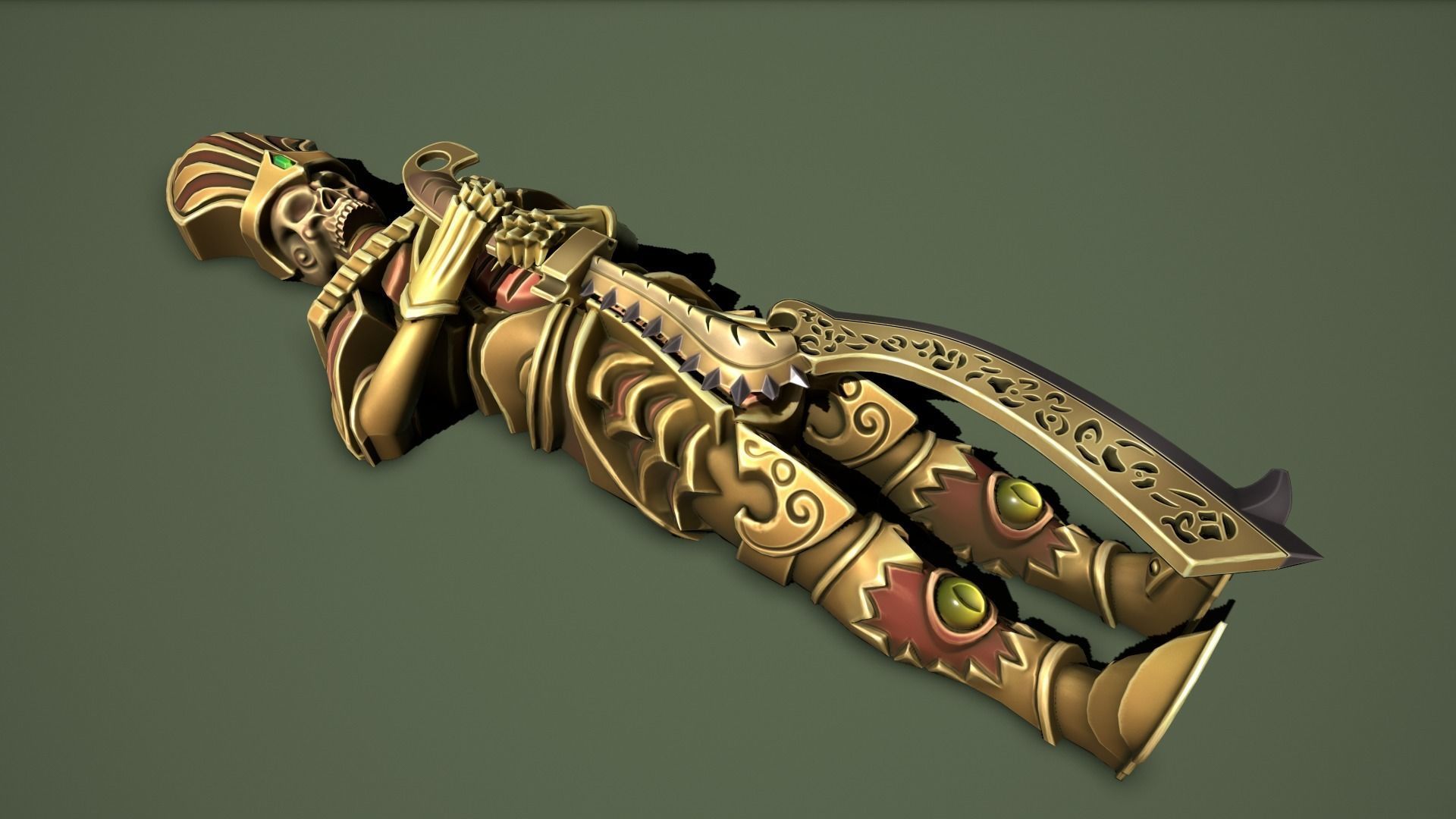 Fantasy chests Low-poly 3D model_21