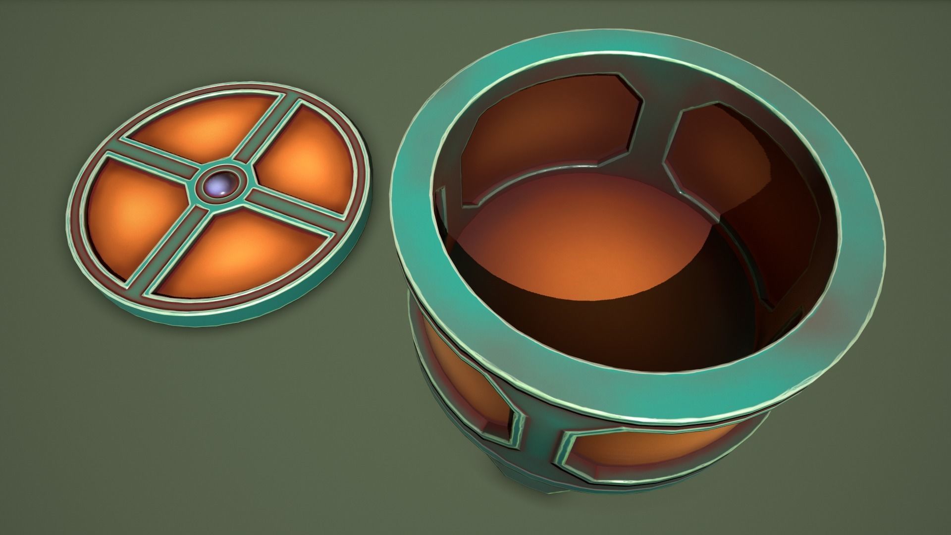 Fantasy chests Low-poly 3D model_18