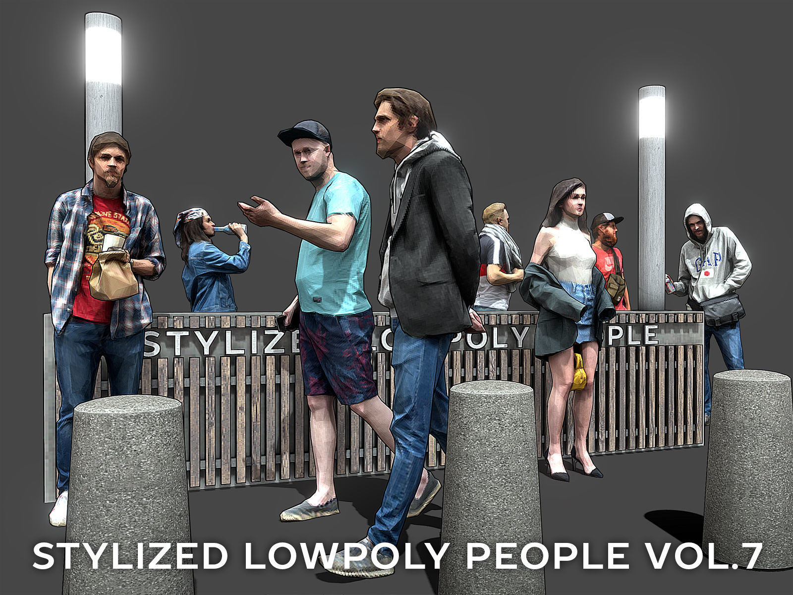 Stylized Lowpoly People Casual Pack Volume 7
