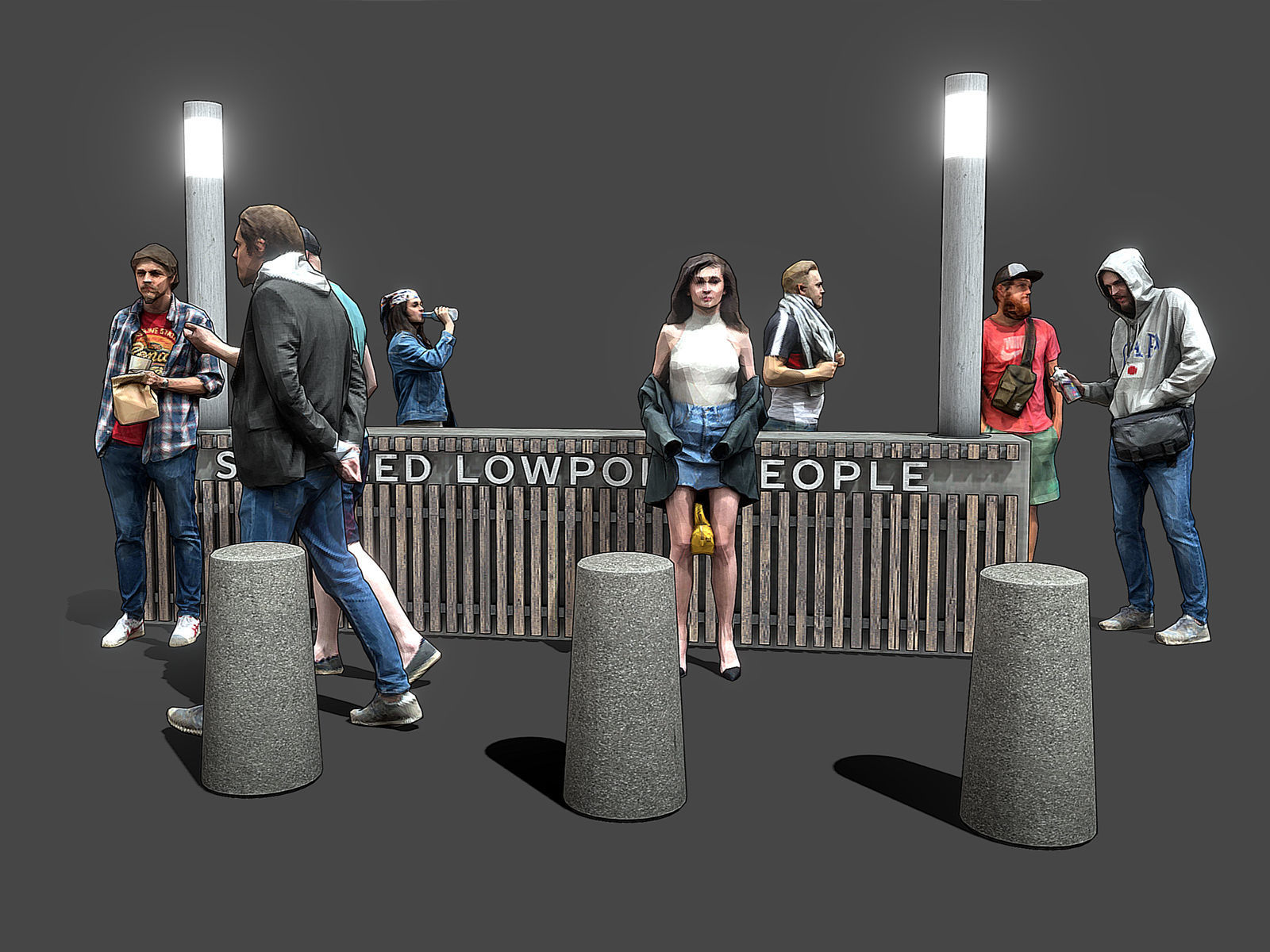 Stylized Lowpoly People Casual Pack Volume 7 Low-poly 3D model_4