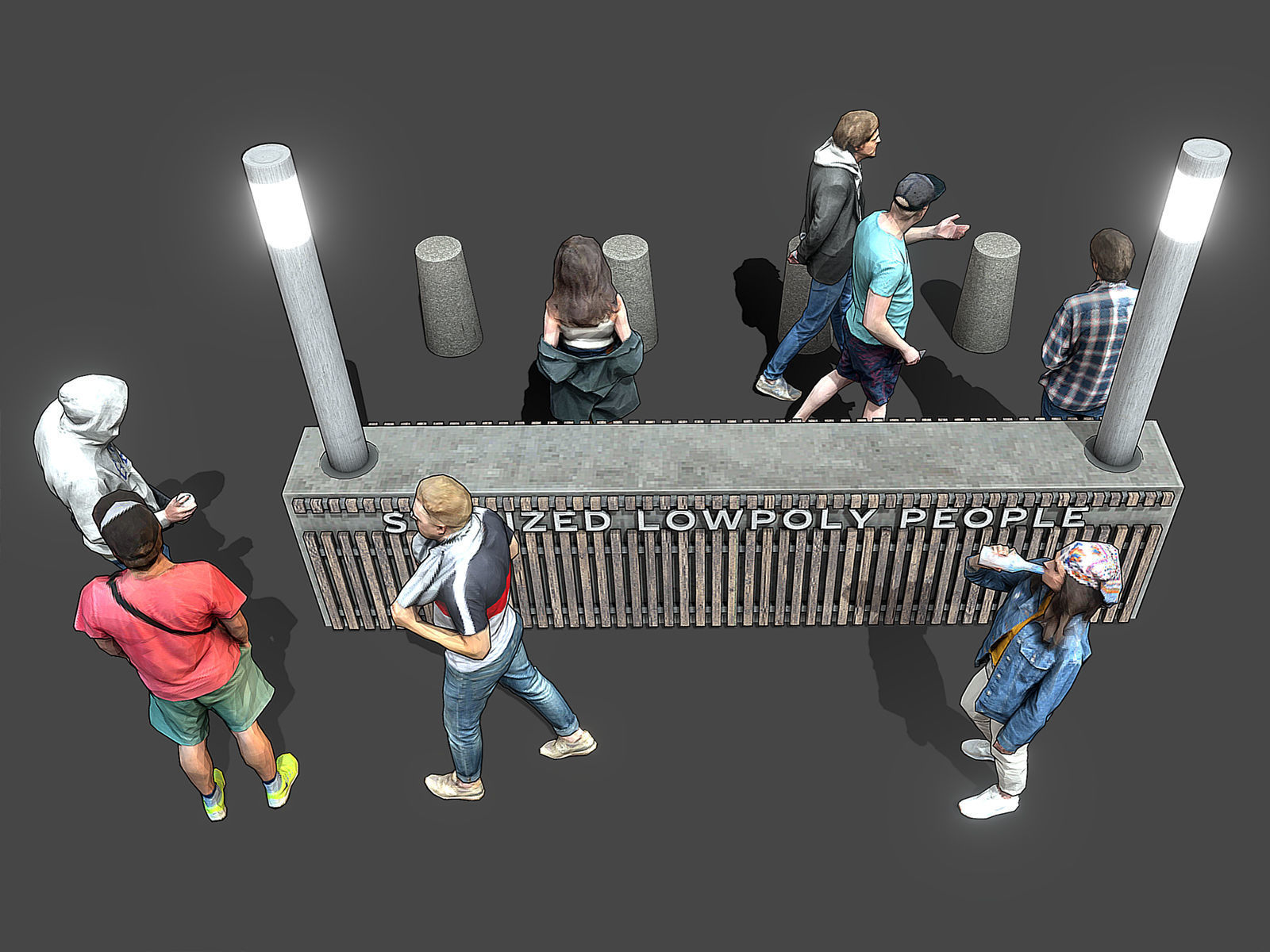 Stylized Lowpoly People Casual Pack Volume 7 Low-poly 3D model_6