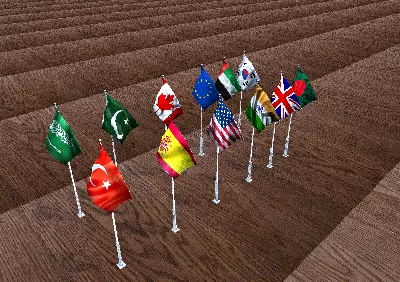 Flags Pack 3D model animated | CGTrader
