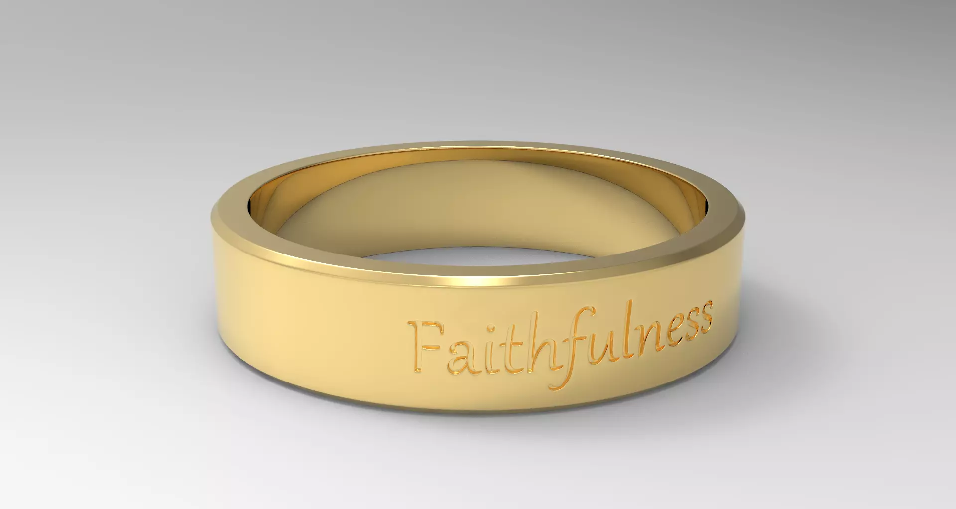 Faithfulness Ring Gold 3D print model