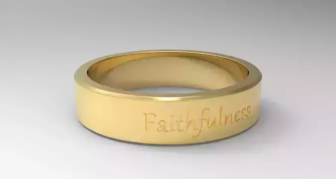 Faithfulness Ring Gold 3D print model