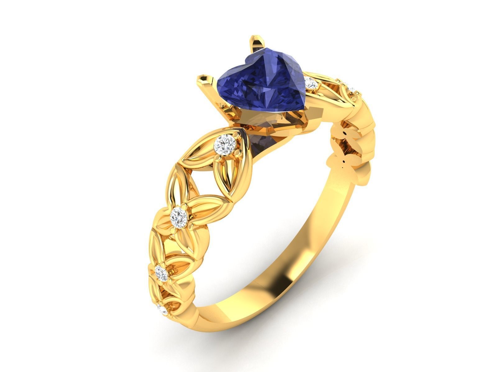 Women solitaire ring 3dm render detail 3D print model 3D print model_2