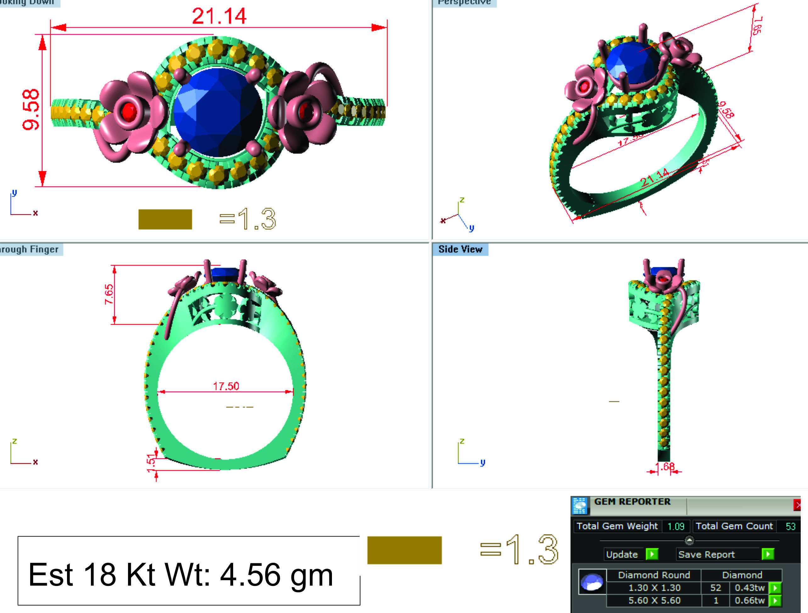 Women solitaire ring 3dm render detail 3D print model 3D print model_8