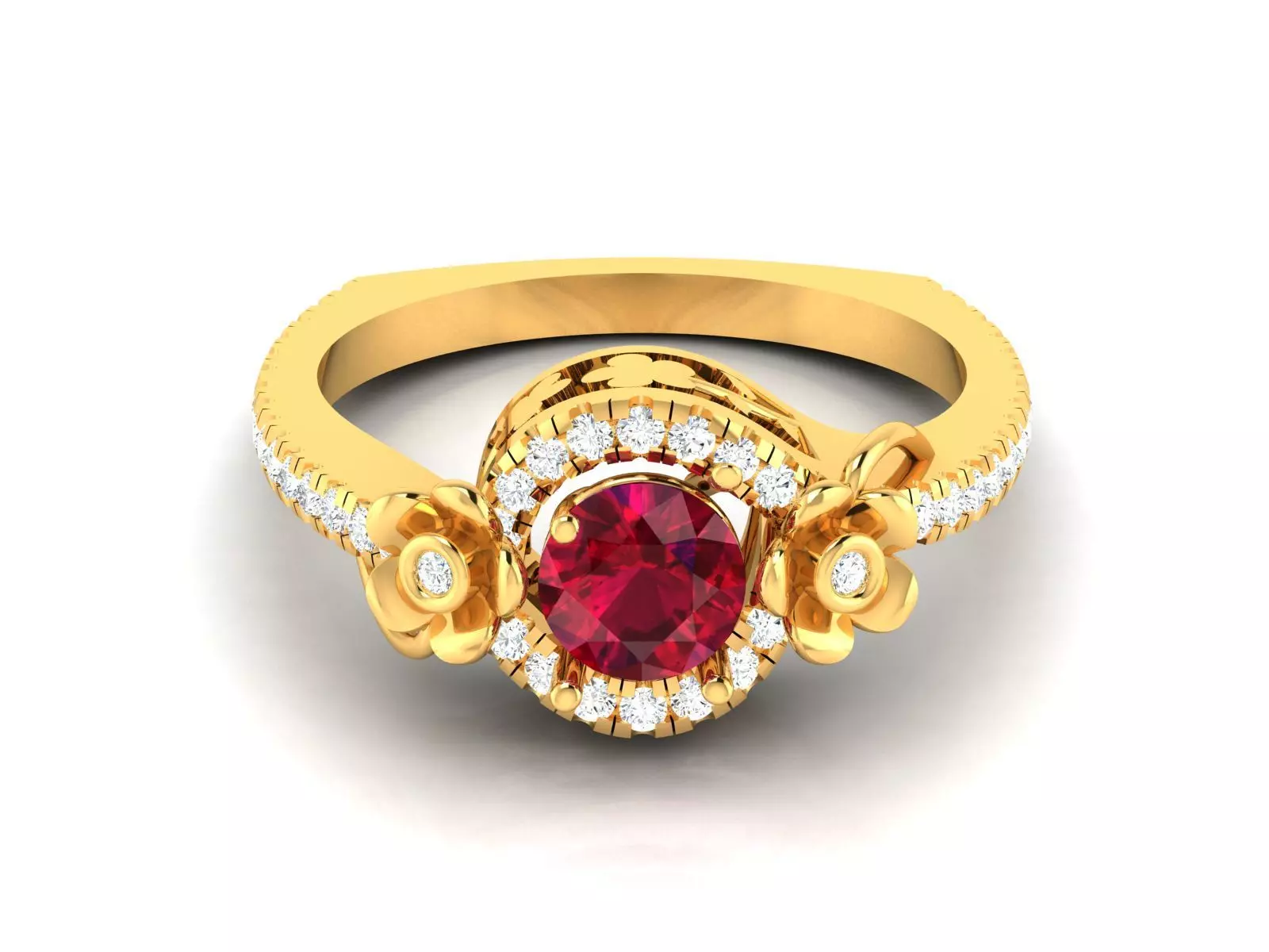 Women solitaire ring 3dm render detail 3D print model 3D print model_0