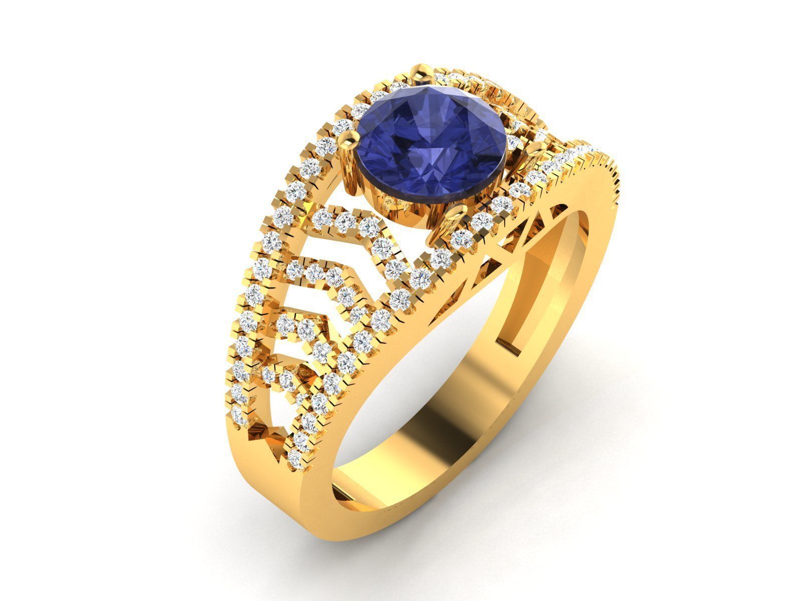 Women solitaire ring 3dm render detail 3D print model 3D print model_1