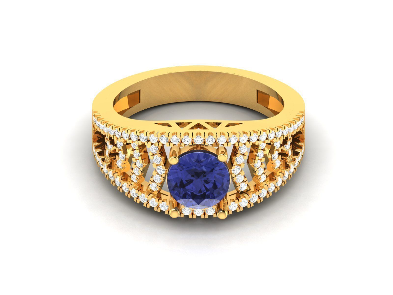 Women solitaire ring 3dm render detail 3D print model 3D print model_7