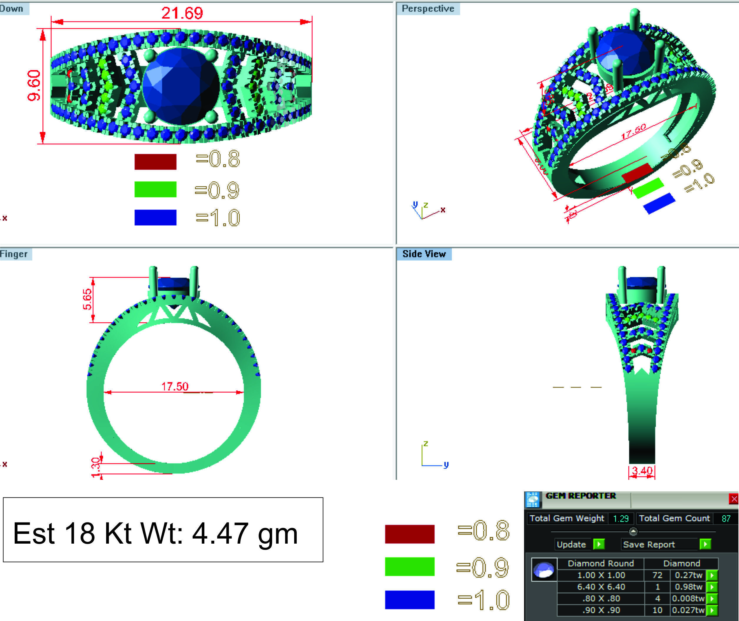 Women solitaire ring 3dm render detail 3D print model 3D print model_8