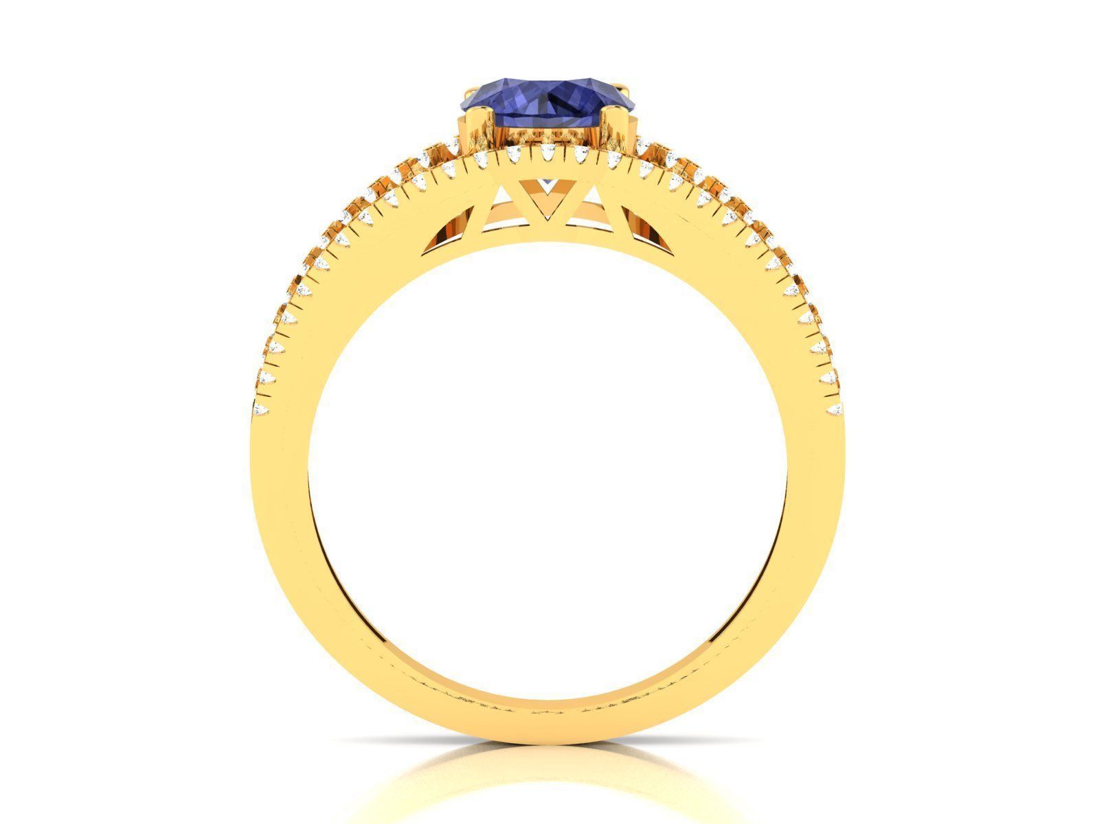 Women solitaire ring 3dm render detail 3D print model 3D print model_3