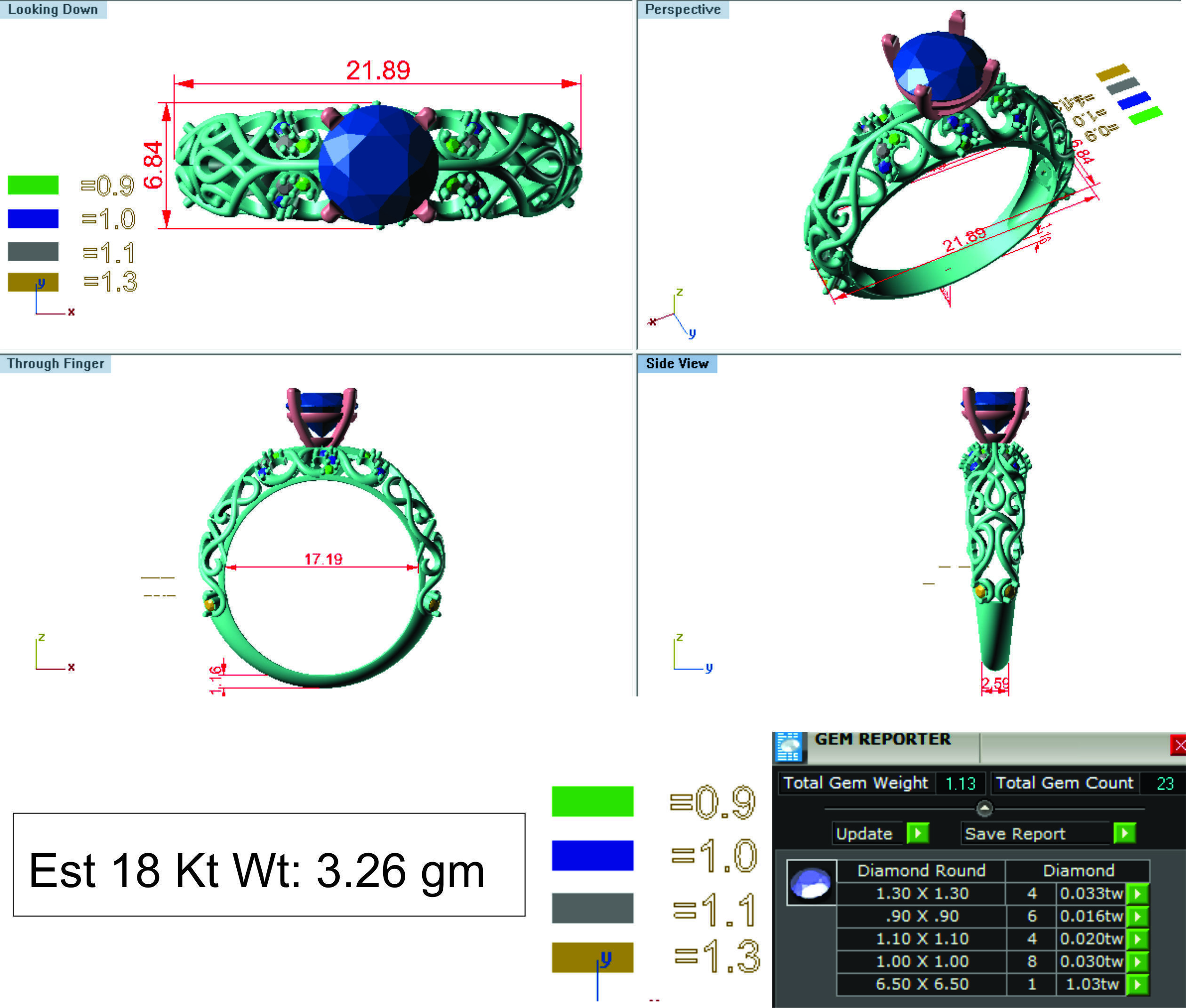 Women solitaire ring 3dm render detail 3D print model 3D print model_8