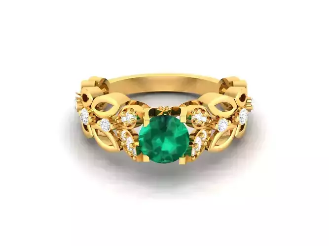 Women solitaire ring 3dm render detail 3D print model