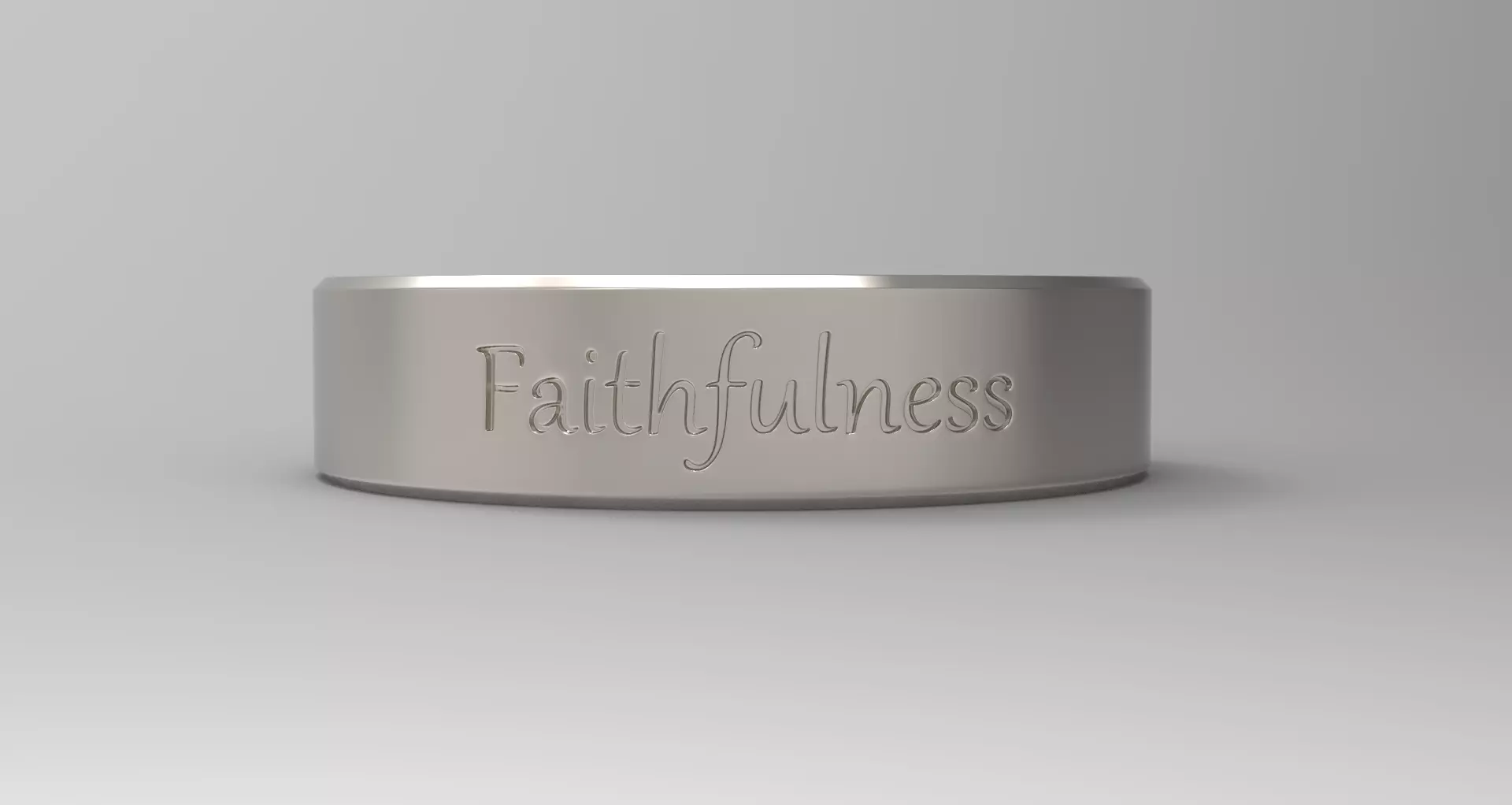 Faithfulness Ring Platinum 3D print model