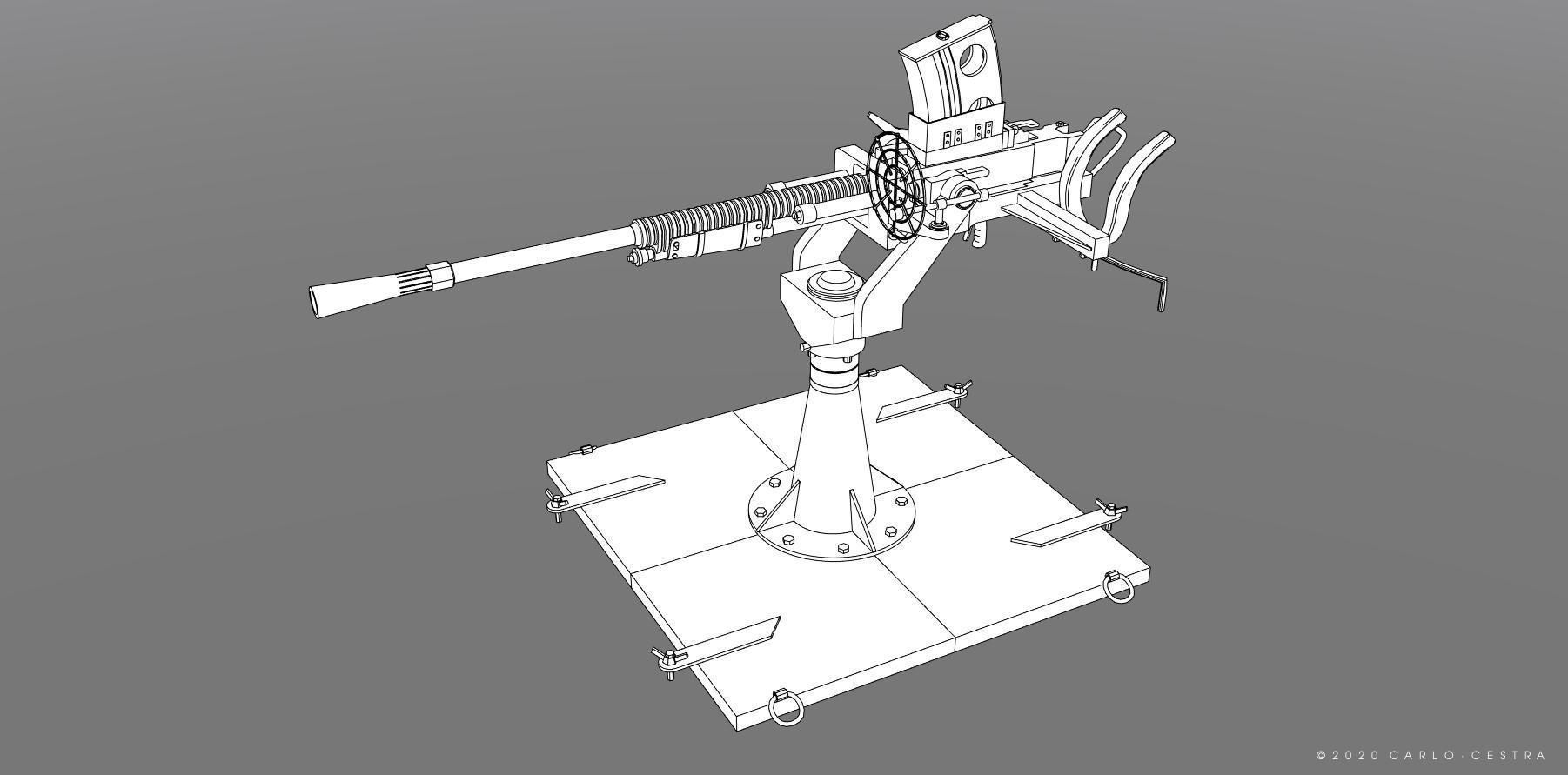 Japanese Type96 25mm AT-AA - Personal license - 1-4 scale 3D print model_5