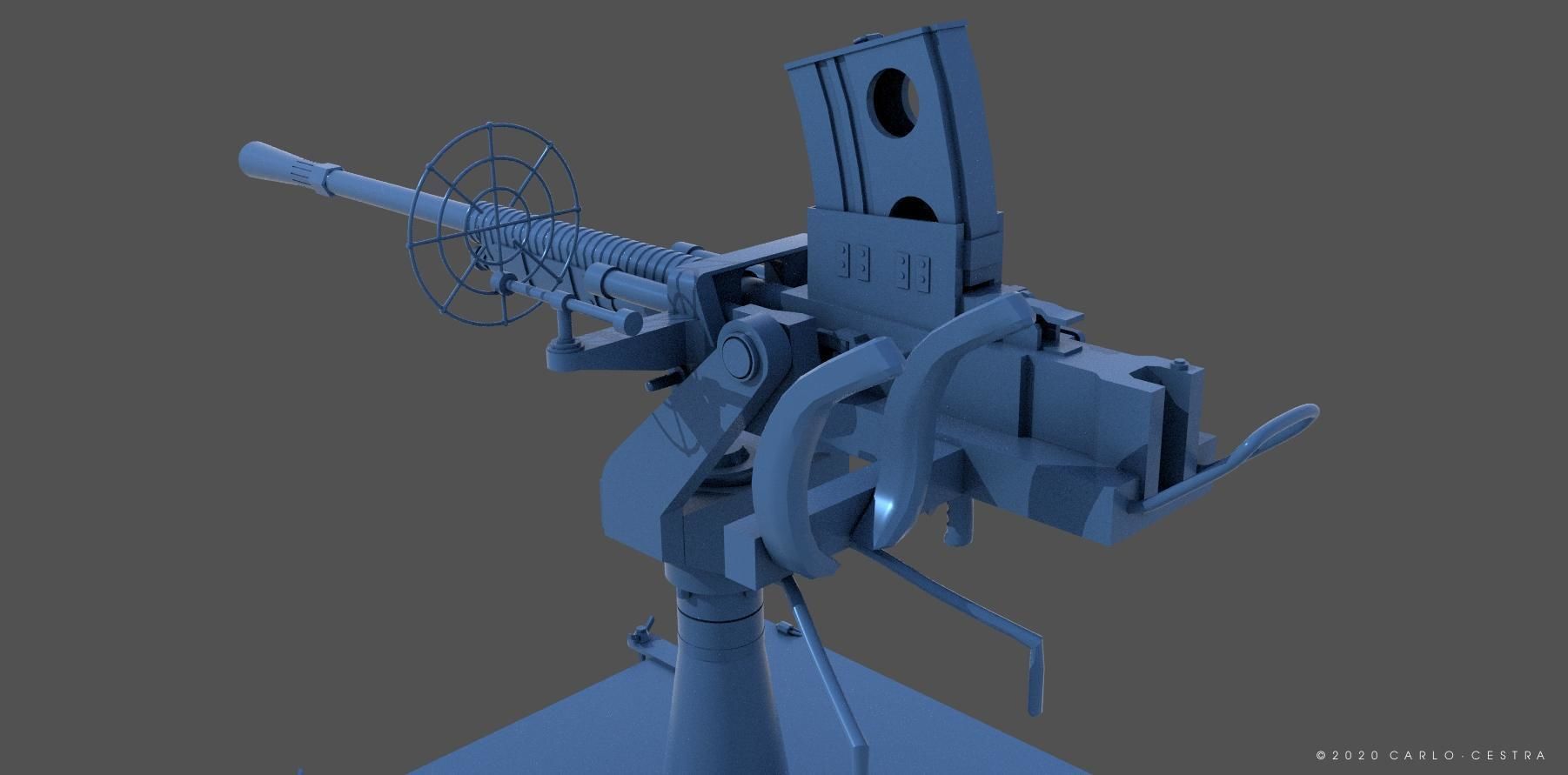 Japanese Type96 25mm AT-AA - Personal license - 1-4 scale 3D print model_2