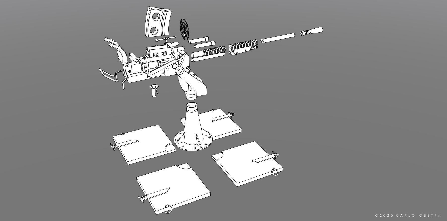Japanese Type96 25mm AT-AA - Personal license - 1-4 scale 3D print model_8