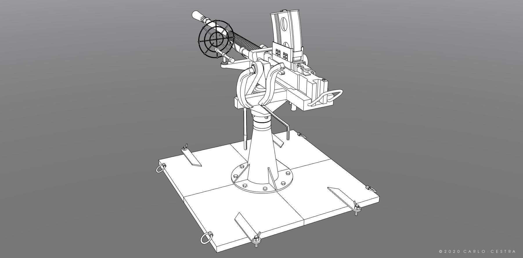 Japanese Type96 25mm AT-AA - Personal license - 1-4 scale 3D print model_7