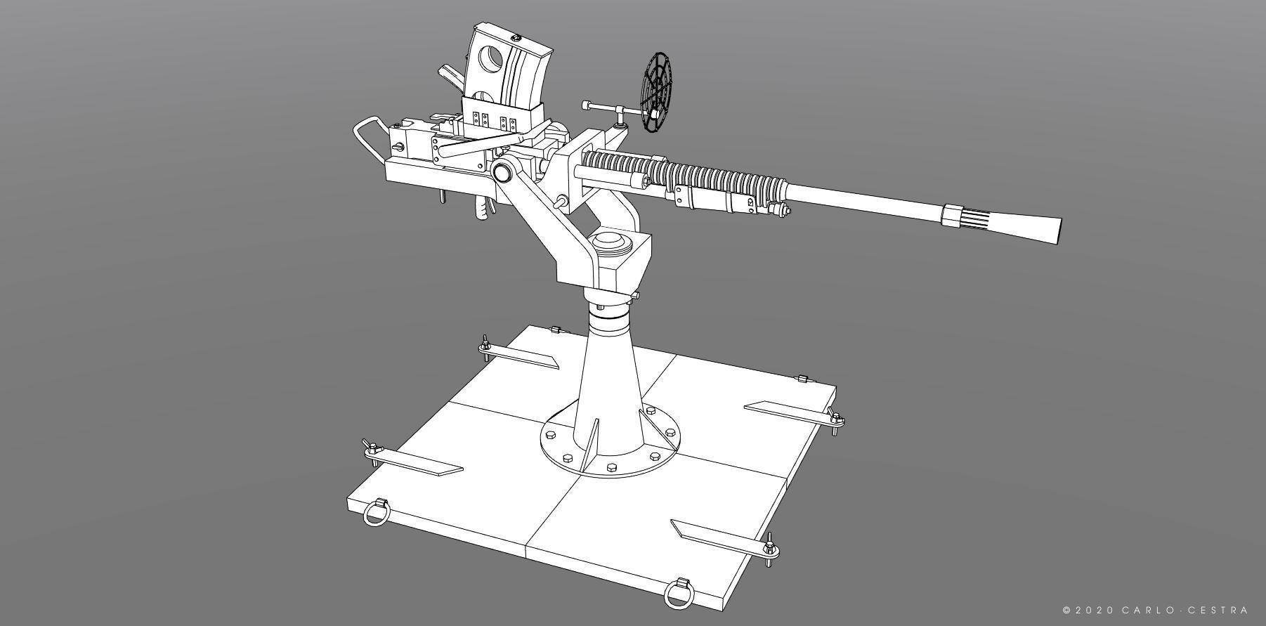Japanese Type96 25mm AT-AA - Personal license - 1-4 scale 3D print model_6