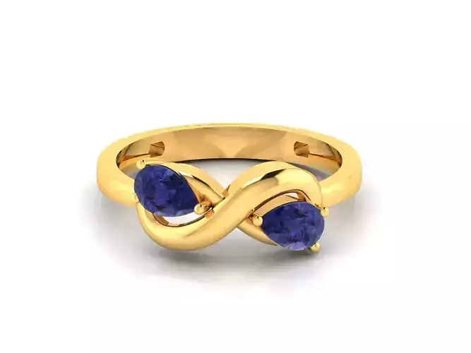 Solitaire infinity  women ring 3dm render detail 3D print model