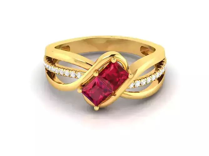solitaire women ring 3dm render detail 3D print model