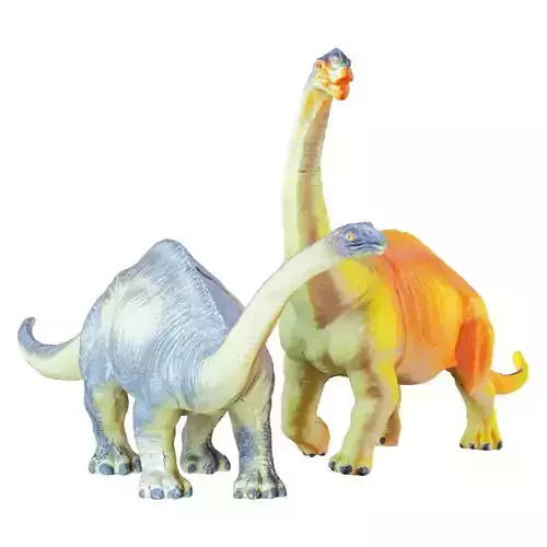 Two Toys Dinosaurs Brachiosaurus and Diplodocus 3D model