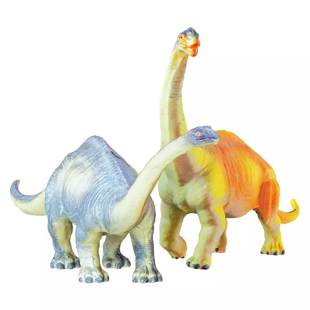 Two Toys Dinosaurs Brachiosaurus and Diplodocus 3D model_0
