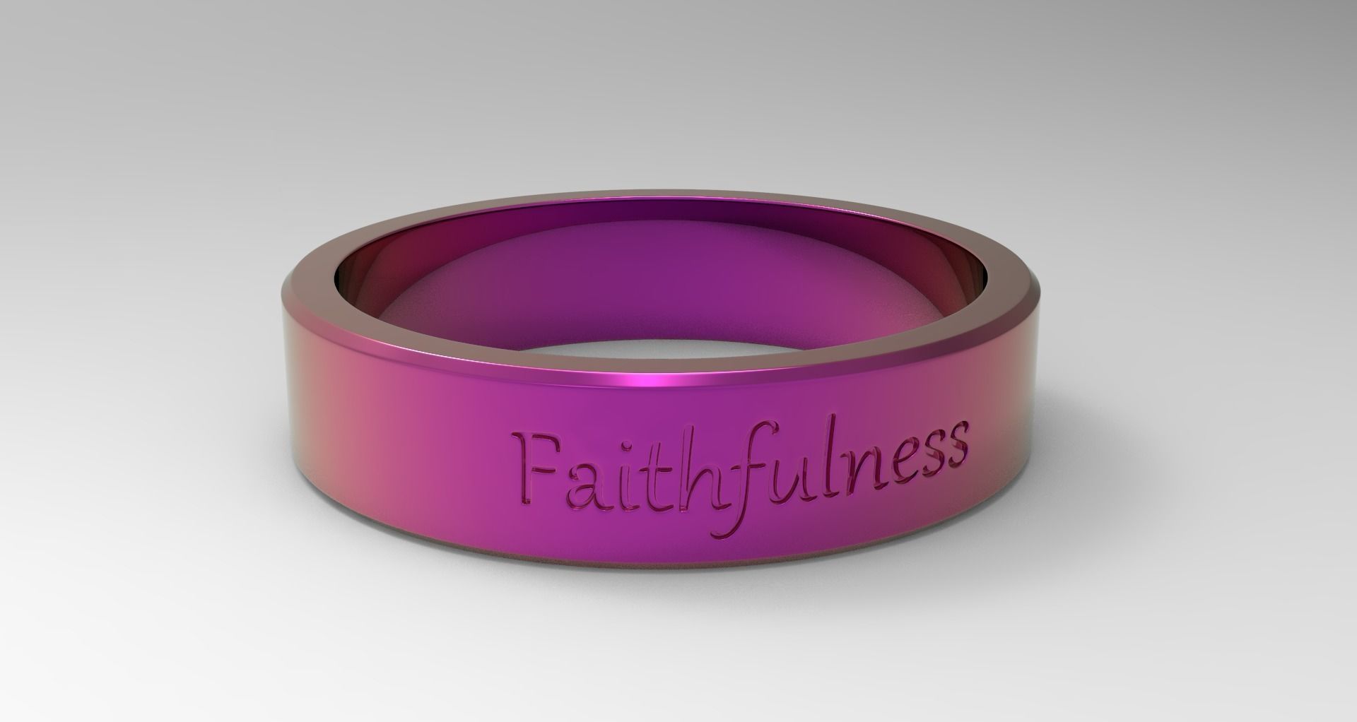 Faithfulness Ring Pink 3D print model_3