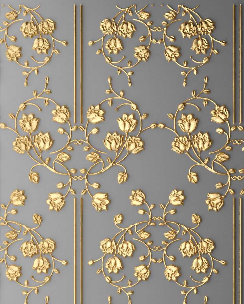 Stucco decor 3D 3D model_1