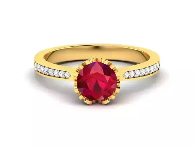 Solitaire women ring 3dm render detail 3D print model