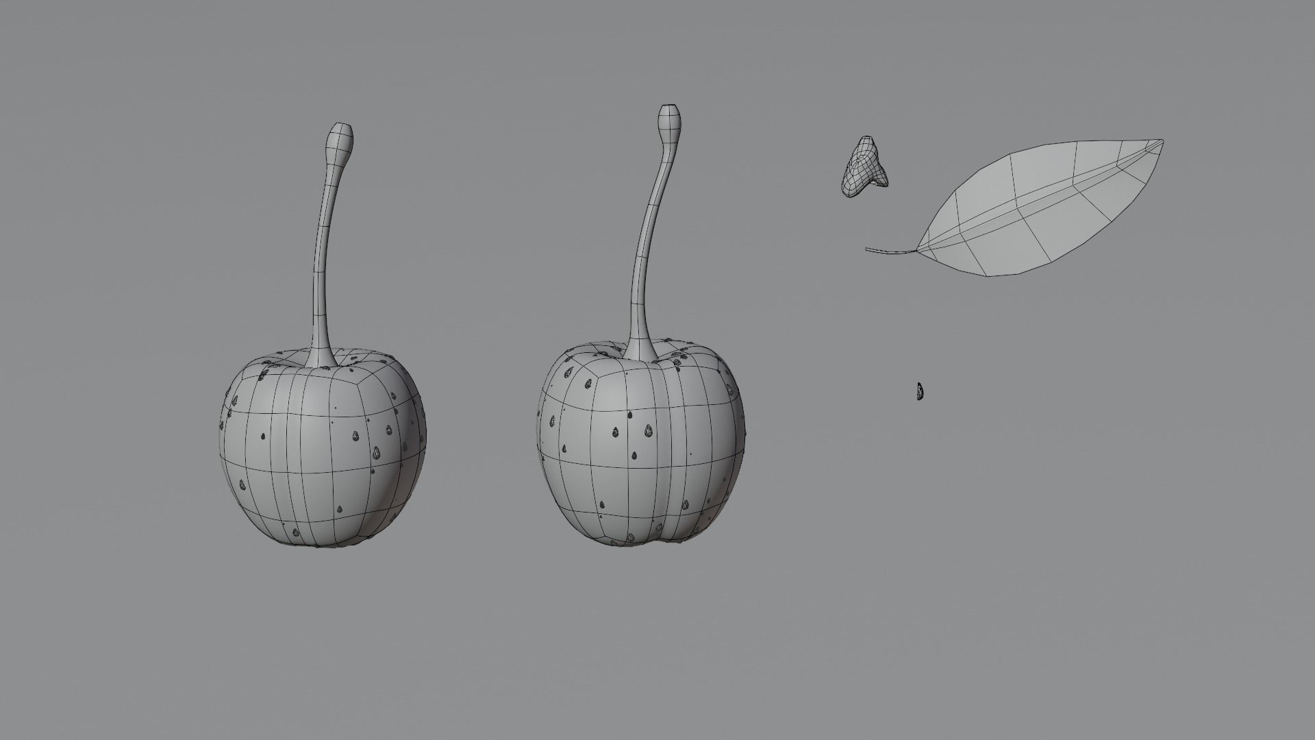 Cherry 3d models are low-poly 3D model_12