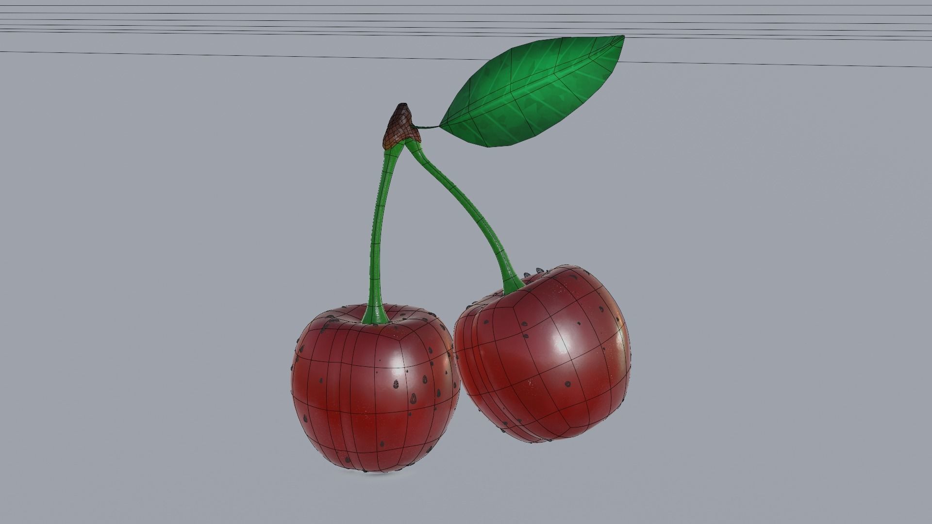 Cherry 3d models are low-poly 3D model_2