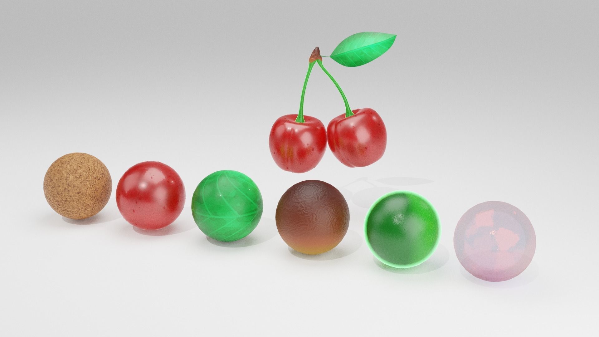 Cherry 3d models are low-poly 3D model_6