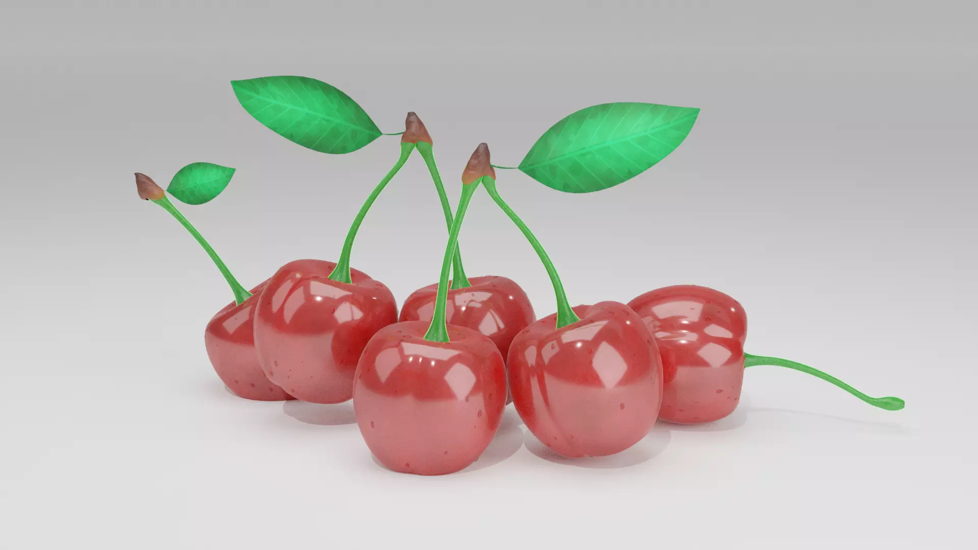 Cherry 3d models are low-poly 3D model_0