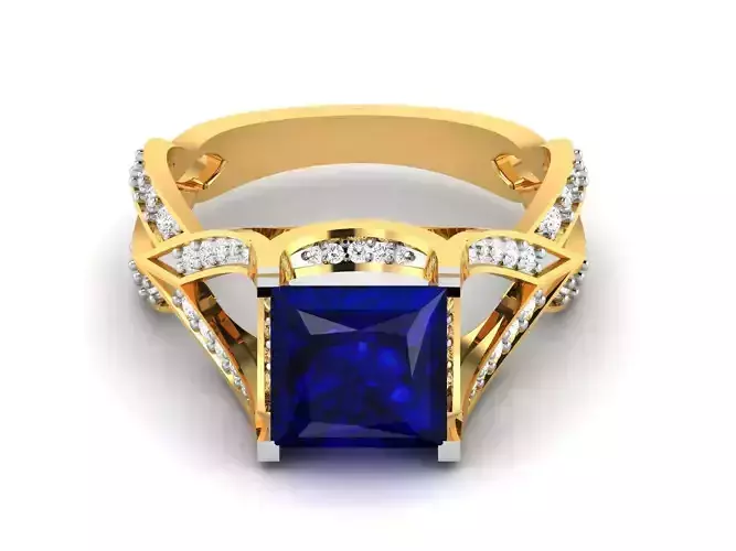 Solitaire women ring 3dm render detail 3D print model
