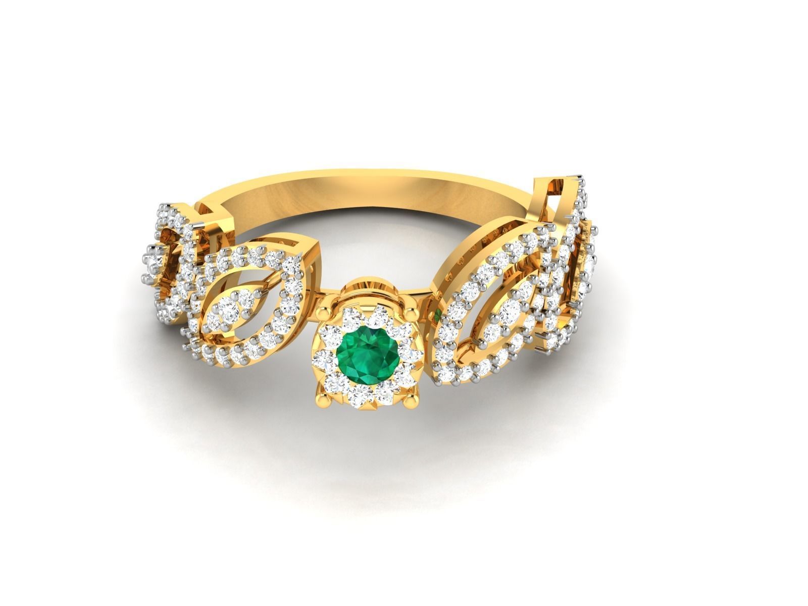 Solitaire women ring 3dm render detail 3D print model_7