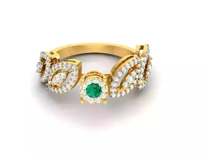 Solitaire women ring 3dm render detail 3D print model