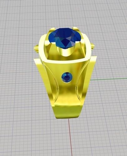 rings saphire 3D print model